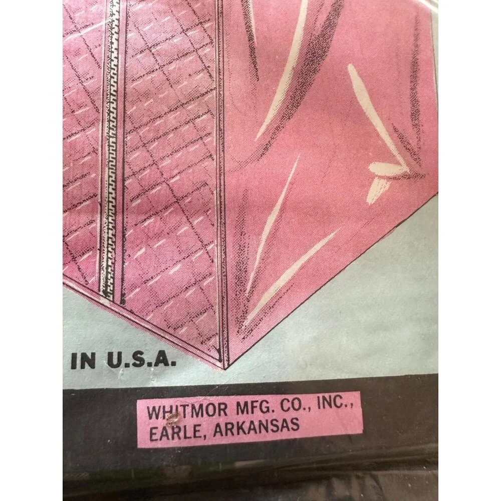 Vintage Sealed Closet Hanging Jumbo Garment Bag Gingham Print Quilted Front